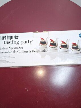 Pier 1 Imports Tasting Party Tasting Spoon Set, 5 Piece Set, White